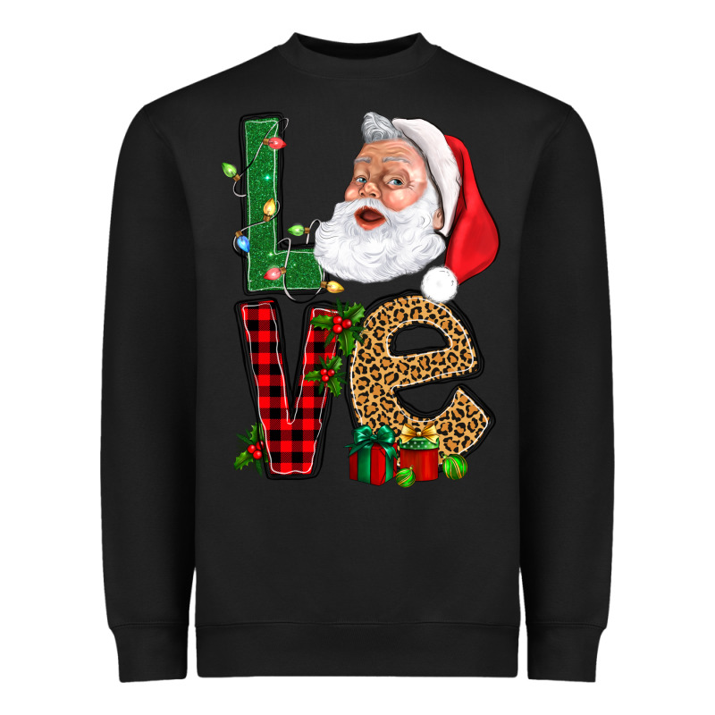 Love With Santa Portrait Heavyweight Sweatshirt by BundleAndBundleShop | Teevron