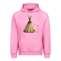 Fuchsia Pink teepe tipi Urban Hoodie - FaDigitalArtStudio