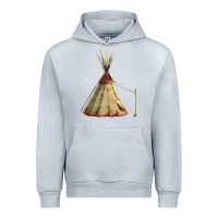 Heather Grey teepe tipi Urban Hoodie - FaDigitalArtStudio