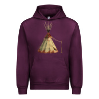 Mauve Wine teepe tipi Urban Hoodie - FaDigitalArtStudio