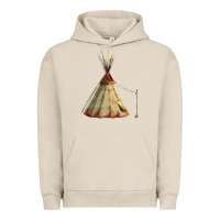 Pigment French Oak teepe tipi Urban Hoodie - FaDigitalArtStudio