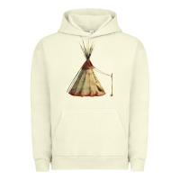 Pigment Pistachio teepe tipi Urban Hoodie - FaDigitalArtStudio