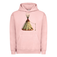 Pigment Salmon teepe tipi Urban Hoodie - FaDigitalArtStudio