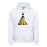 White teepe tipi Urban Hoodie - FaDigitalArtStudio