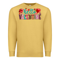 Antique Gold Hello Valentine Premium Sweatshirt - HowdyJamesFarm