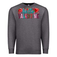 Charcoal Heather Hello Valentine Premium Sweatshirt - HowdyJamesFarm