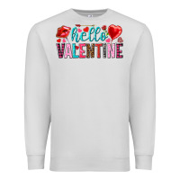 Dove Grey Hello Valentine Premium Sweatshirt - HowdyJamesFarm