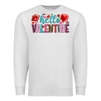 Oatmeal Heather Hello Valentine Premium Sweatshirt - HowdyJamesFarm