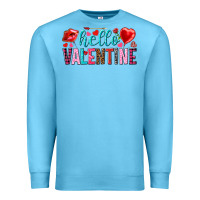 Ocean Blue Hello Valentine Premium Sweatshirt - HowdyJamesFarm