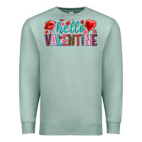 Seafoam Hello Valentine Premium Sweatshirt - HowdyJamesFarm