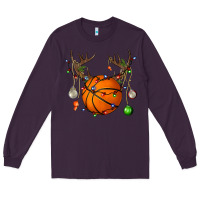 Plum Basketball Horn Christmas Long Sleeve Tee - BundleAndBundleShop