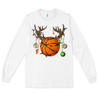 White Basketball Horn Christmas Long Sleeve Tee - BundleAndBundleShop