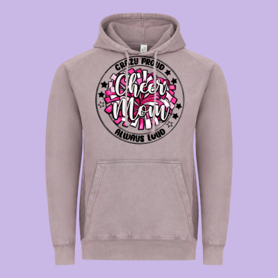 Cheer Mom Vintage Hoodie Designed By Maliassmallbusiness