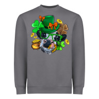 Storm St. Patrick Cow Clover Heavyweight Sweatshirt - BundleAndBundleShop