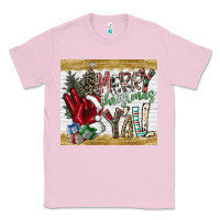 Bubblegum Pink merry christmas y'all Classic Tee - CowhideDigitalArt