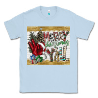 Dusty Blue merry christmas y'all Classic Tee - CowhideDigitalArt
