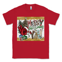 Red merry christmas y'all Classic Tee - CowhideDigitalArt