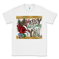 White merry christmas y'all Classic Tee - CowhideDigitalArt