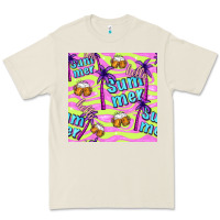 Bone hello summer and beer seamless pattern Premium Tee - BundleAndBundleShop