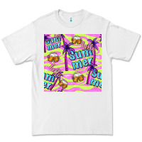 White hello summer and beer seamless pattern Premium Tee - BundleAndBundleShop