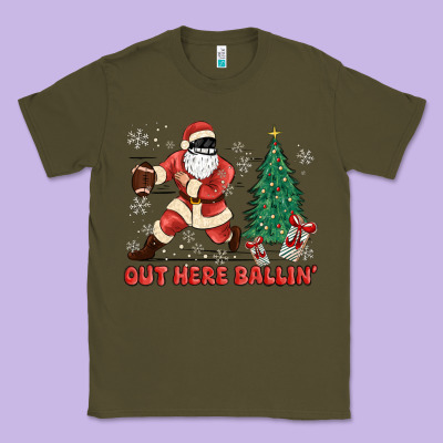 Out Here Ballin' Classic Tee Designed By Maliassmallbusiness