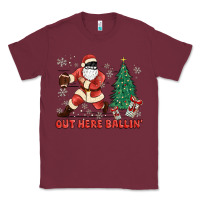 Burgundy out here ballin' Classic Tee - MaliasSmallBusiness