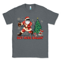 Charcoal Heather out here ballin' Classic Tee - MaliasSmallBusiness