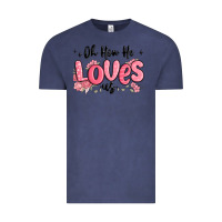 Vintage Denim oh how he loves us Vintage Tee - MaliasSmallBusiness