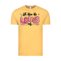 Vintage Mustard oh how he loves us Vintage Tee - MaliasSmallBusiness