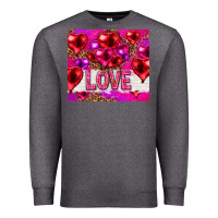 Charcoal Heather love heart shaped balloons tumbler hjf Premium Sweatshirt - HowdyJamesFarm