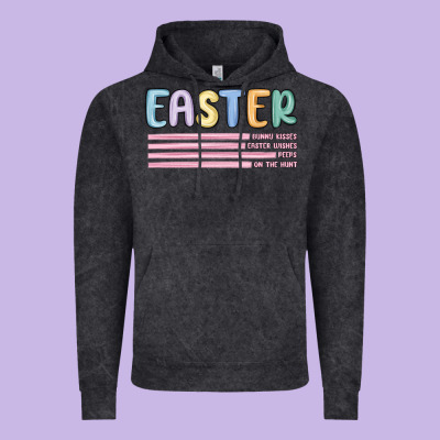 Easter  Bunny Kısses Vintage Hoodie Designed By Maliassmallbusiness