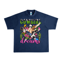 Navy western rodeo cowgirl dreams Urban Heavy Tee - NancyCooperArtShop