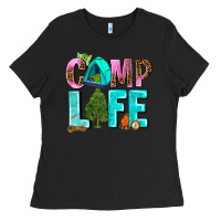 Black camp life Ladies Tee - AdoDesignShop
