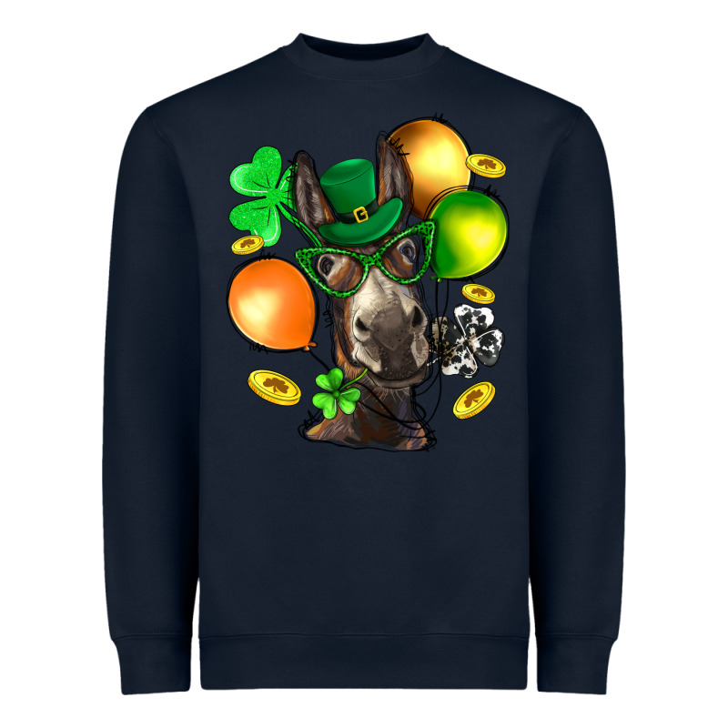 St. Patricks Clovers With Donkey Heavyweight Sweatshirt by BundleAndBundleShop | Teevron