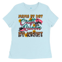Baby Blue mama by day craft queen by night Ladies Tee - RanaPortraitStore