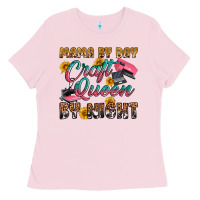 Bubblegum Pink mama by day craft queen by night Ladies Tee - RanaPortraitStore