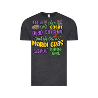 Vintage Black i'm a king cake eatin' mardi gras lovin' kinda gir Vintage Tee - MaliasSmallBusiness