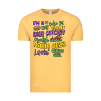 Vintage Mustard i'm a king cake eatin' mardi gras lovin' kinda gir Vintage Tee - MaliasSmallBusiness