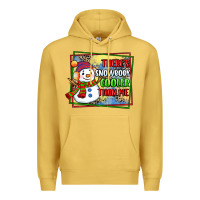 Antique Gold theres snowbody cooler than me Premium Hoodie - CowGirlArtShop