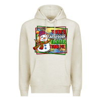 Oatmeal Heather theres snowbody cooler than me Premium Hoodie - CowGirlArtShop