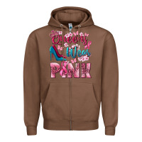 Chestnut Queens wear pink Breast Cancer Zipper Hoodie - NancyCooperArtShop
