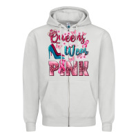 Queens Wear Pink Breast Cancer Zipper Hoodie | Teevron