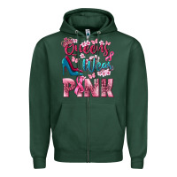 Sports Green Queens wear pink Breast Cancer Zipper Hoodie - NancyCooperArtShop