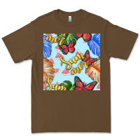 Cacao summer and leaf seamless pattern Premium Tee - BundleAndBundleShop