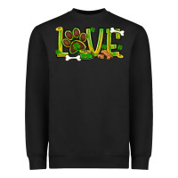 Black St. Patrick's Day love dog paw Heavyweight Sweatshirt - BundleAndBundleShop