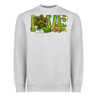 Heather Grey St. Patrick's Day love dog paw Heavyweight Sweatshirt - BundleAndBundleShop