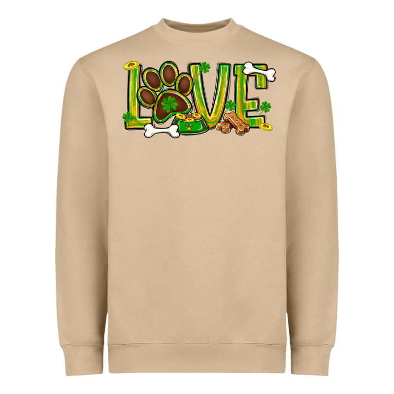 St. Patrick's Day Love Dog Paw Heavyweight Sweatshirt by BundleAndBundleShop | Teevron