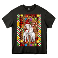 Asphalt Christmas goat family Heavy Core Tee - Artiststas