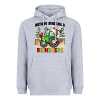 Heather Grey nothing runs like a reindeere Heavyweight Hoodie - CowGirlArtShop