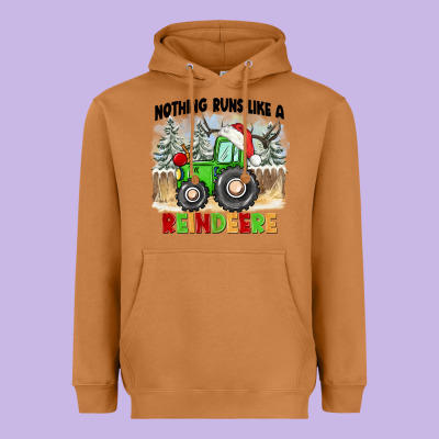 Nothing Runs Like A Reindeere Heavyweight Hoodie Designed By Cowgirlartshop